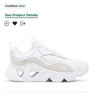 Nike Women’s RYZ 365 in white and tan/beige size 8. Gently worn